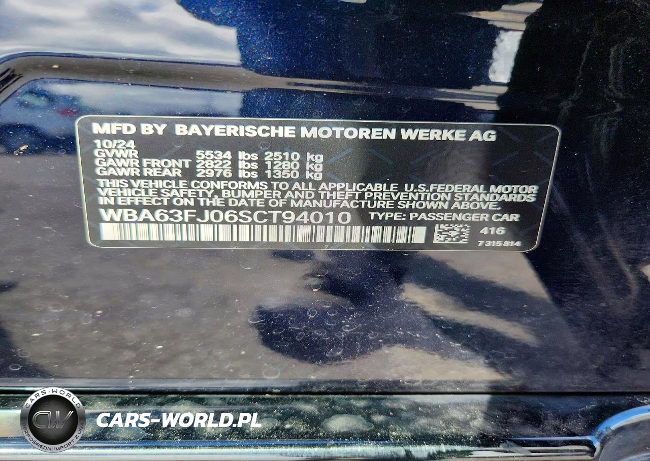 2025 BMW 540 Xi VIN:WBA63FJ06SCT94010 - 13