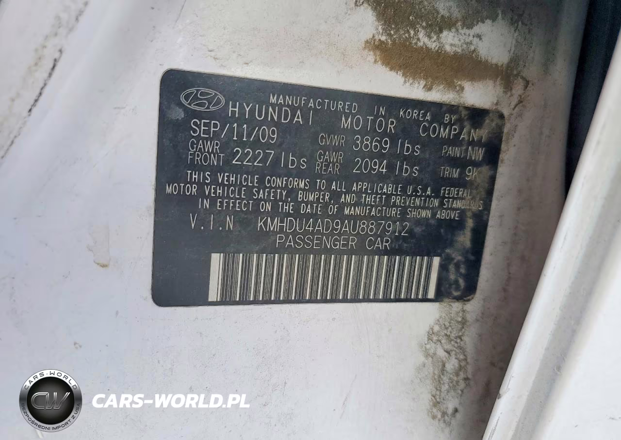 2010 Hyundai Elantra Gls VIN:KMHDU4AD9AU887912 - 14