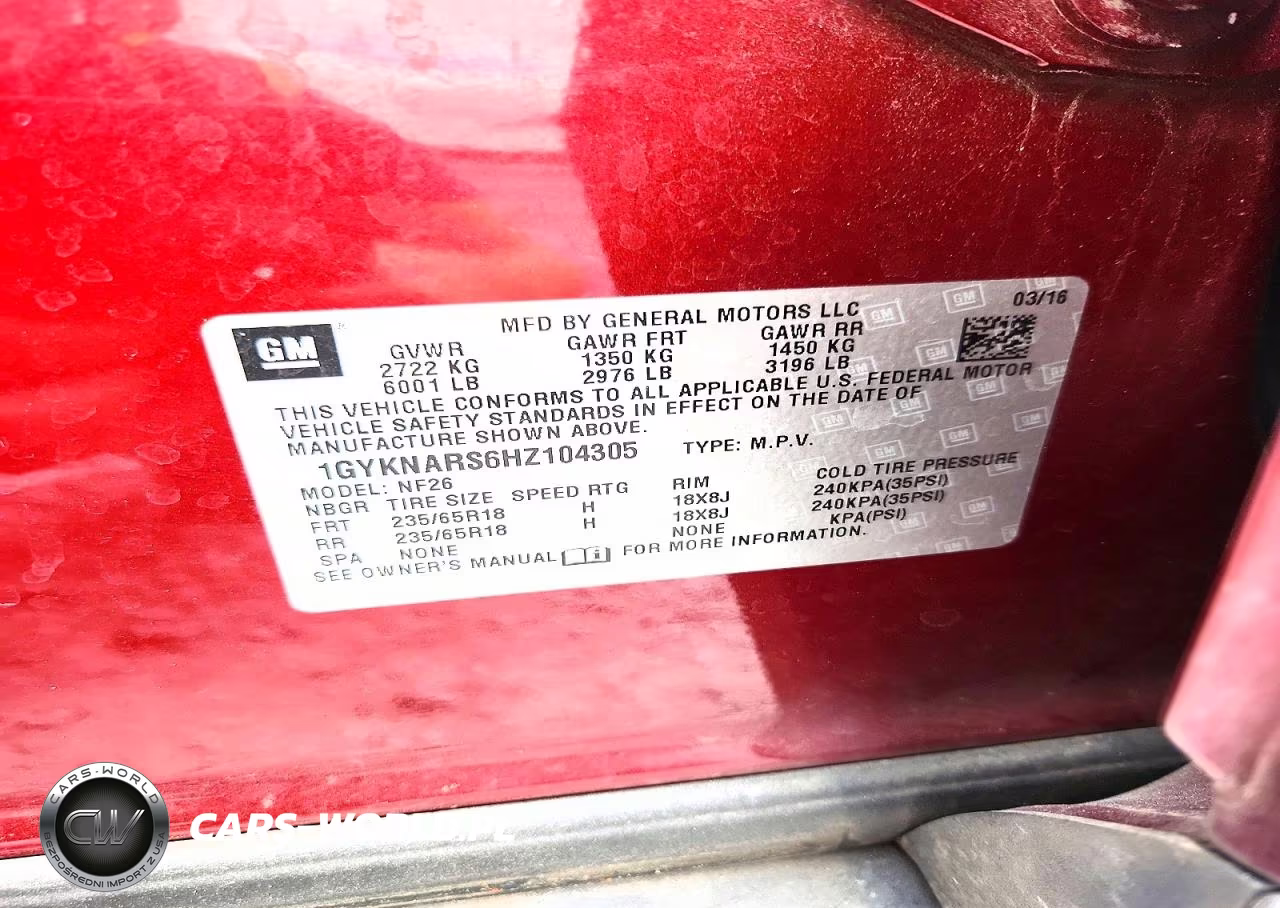 2017 Cadillac Xt5 VIN:1GYKNARS6HZ104305 - 13