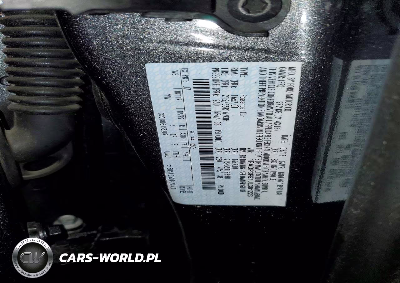 2018 Ford Focus Se VIN:1FADP3FE1JL301223 - 12
