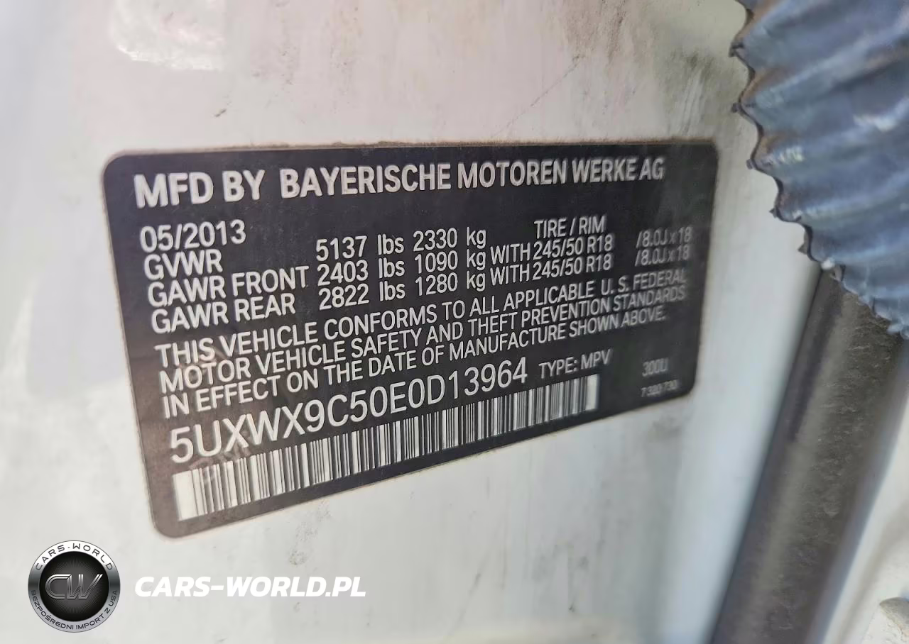 2014 BMW X3 xDrive28I VIN:5UXWX9C50E0D13964 - 13