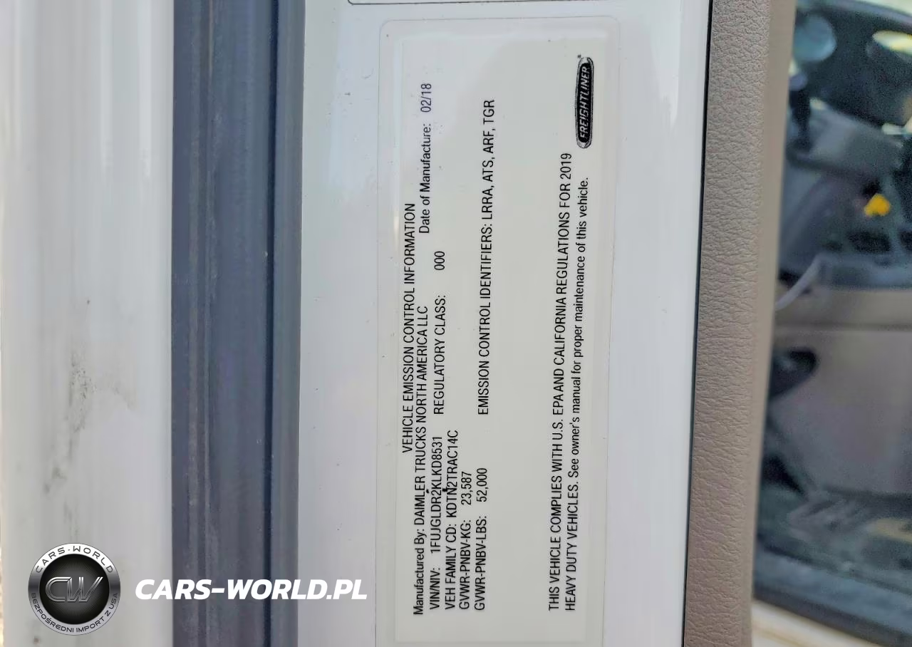 2019 Freightliner Cascadia 125" Sleeper Cab Semi Truck VIN:1FUJGLDR2KLKD8531 - 13