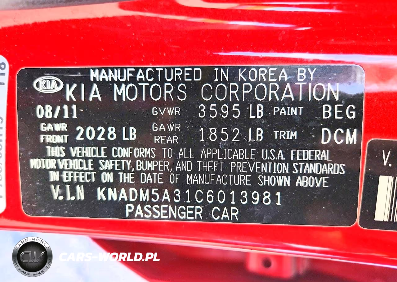 2012 Kia Rio Lx VIN:KNADM5A31C6013981 - 13