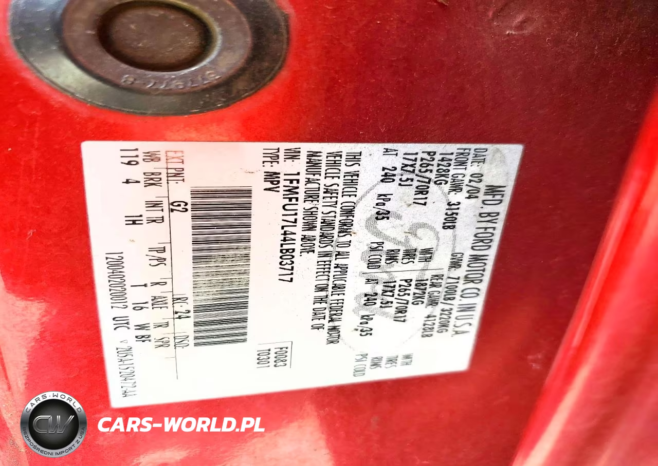 2004 Ford Expedition Eddie Bauer VIN:1FMFU17L44LB03717 - 14