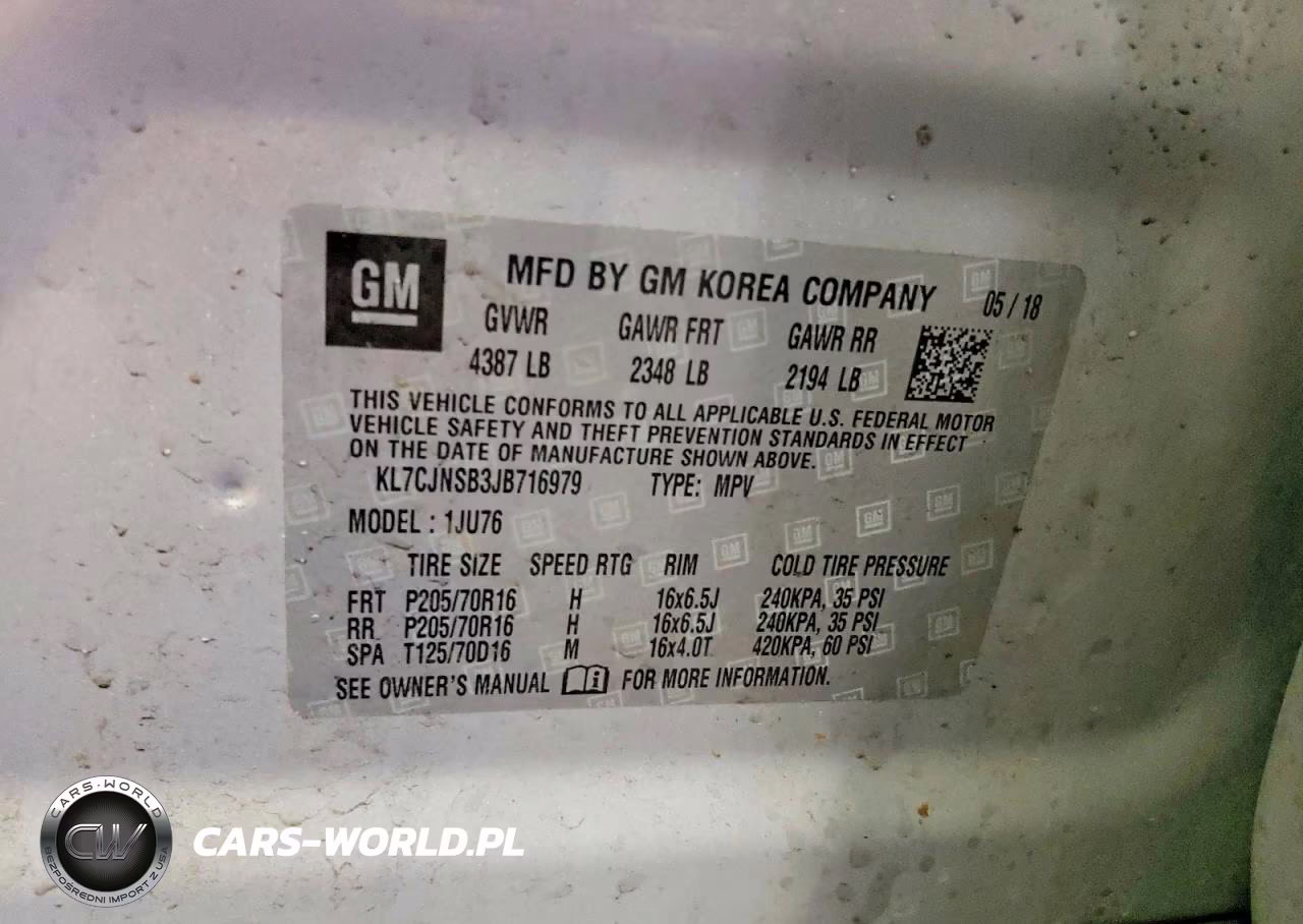 2018 Chevrolet Trax Ls VIN:KL7CJNSB3JB716979 - 13