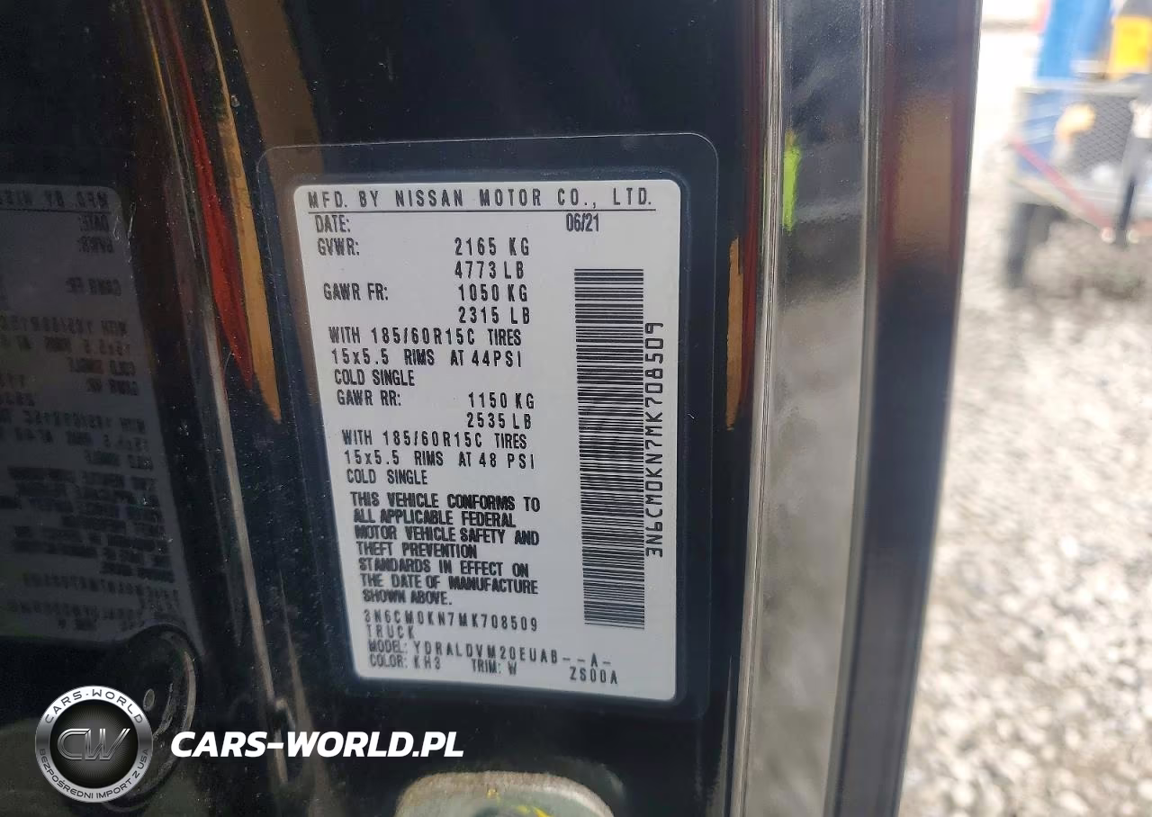 2021 Nissan Nv200 S Delivery Van VIN:3N6CM0KN7MK708509 - 14
