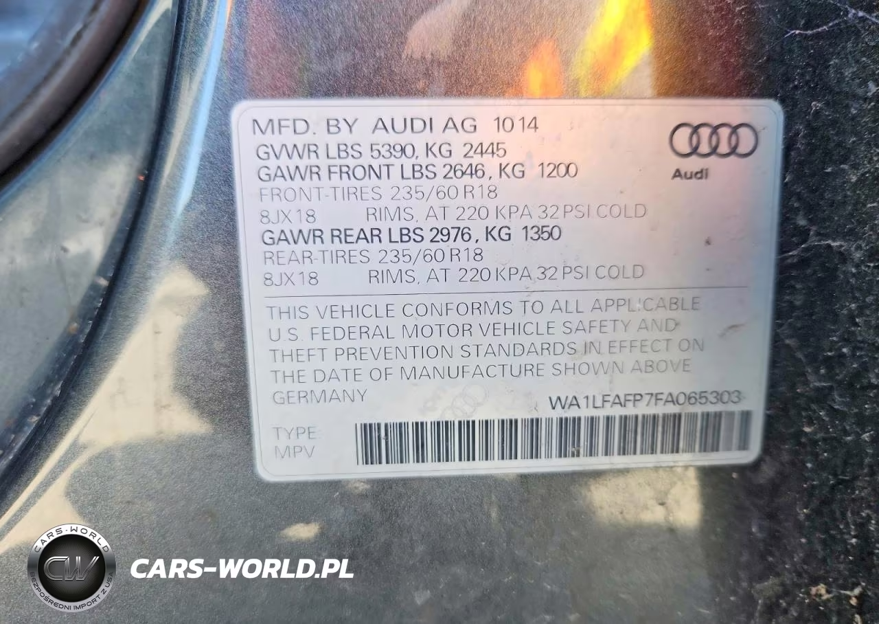 2015 Audi Q5 Premium Plus VIN:WA1LFAFP7FA065303 - 13