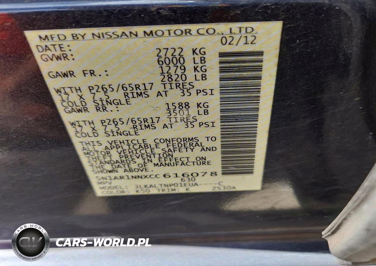 2012 Nissan Pathfinder S VIN:5N1AR1NNXCC616078 - 14