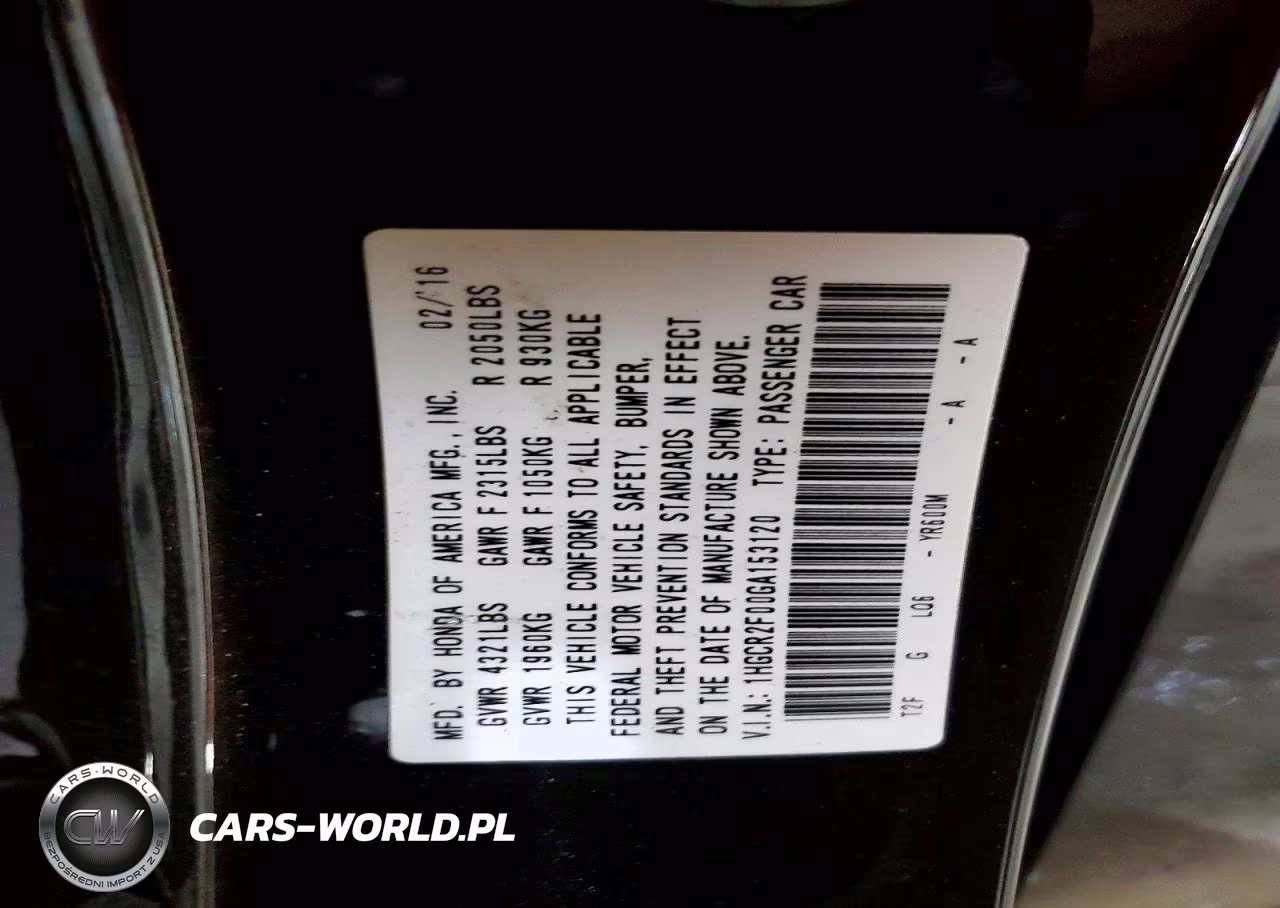 2016 Honda Accord Ex VIN:1HGCR2F00GA153120 - 13