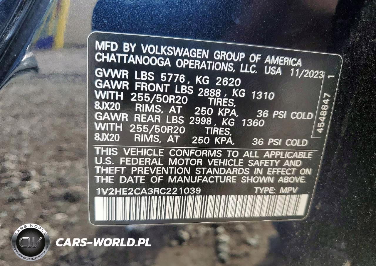 2024 Volkswagen Atlas Cross Sport Se VIN:1V2HE2CA3RC221039 - 13