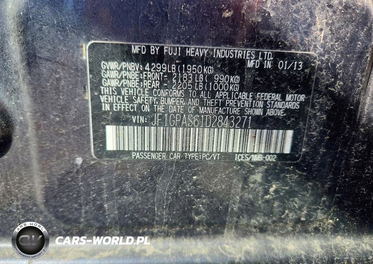 2013 Subaru Impreza Sport Limited VIN:JF1GPAS61D2843271 - 13