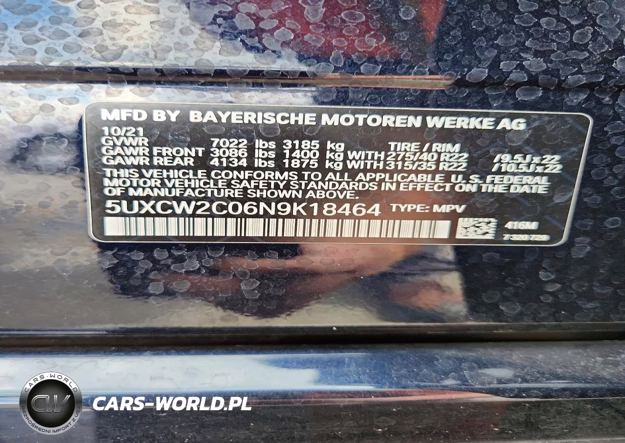 2022 BMW X7 xDrive40I VIN:5UXCW2C06N9K18464 - 14