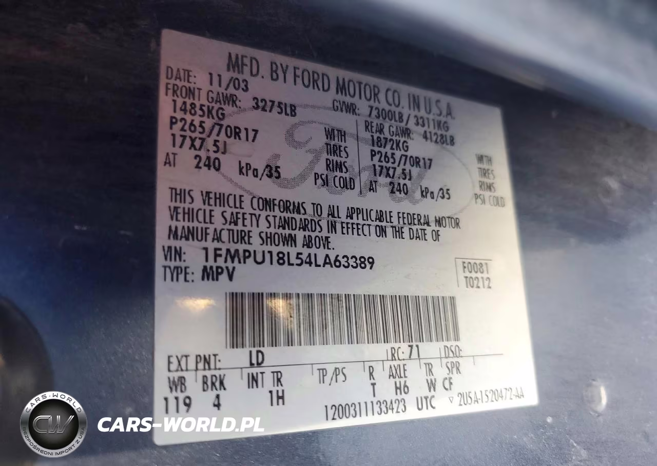 2004 Ford Expedition Eddie Bauer VIN:1FMPU18L54LA63389 - 13