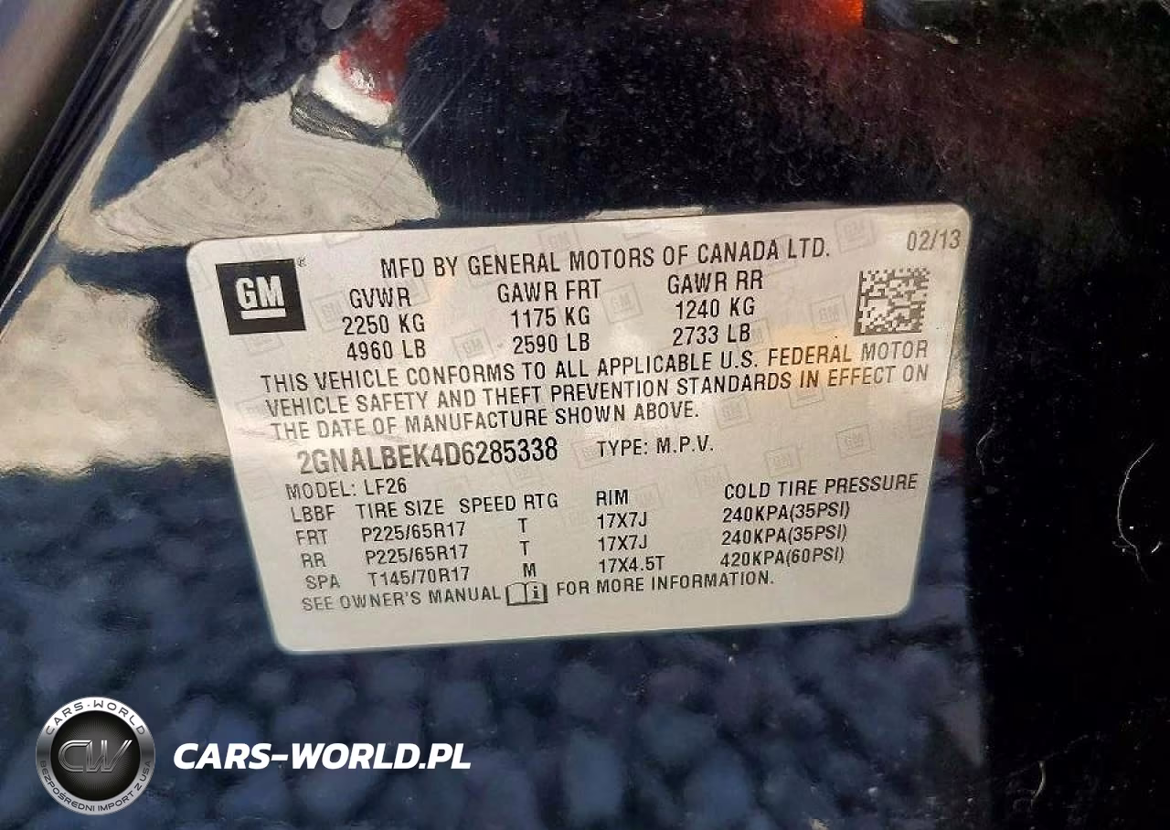 2013 Chevrolet Equinox Ls VIN:2GNALBEK4D6285338 - 13
