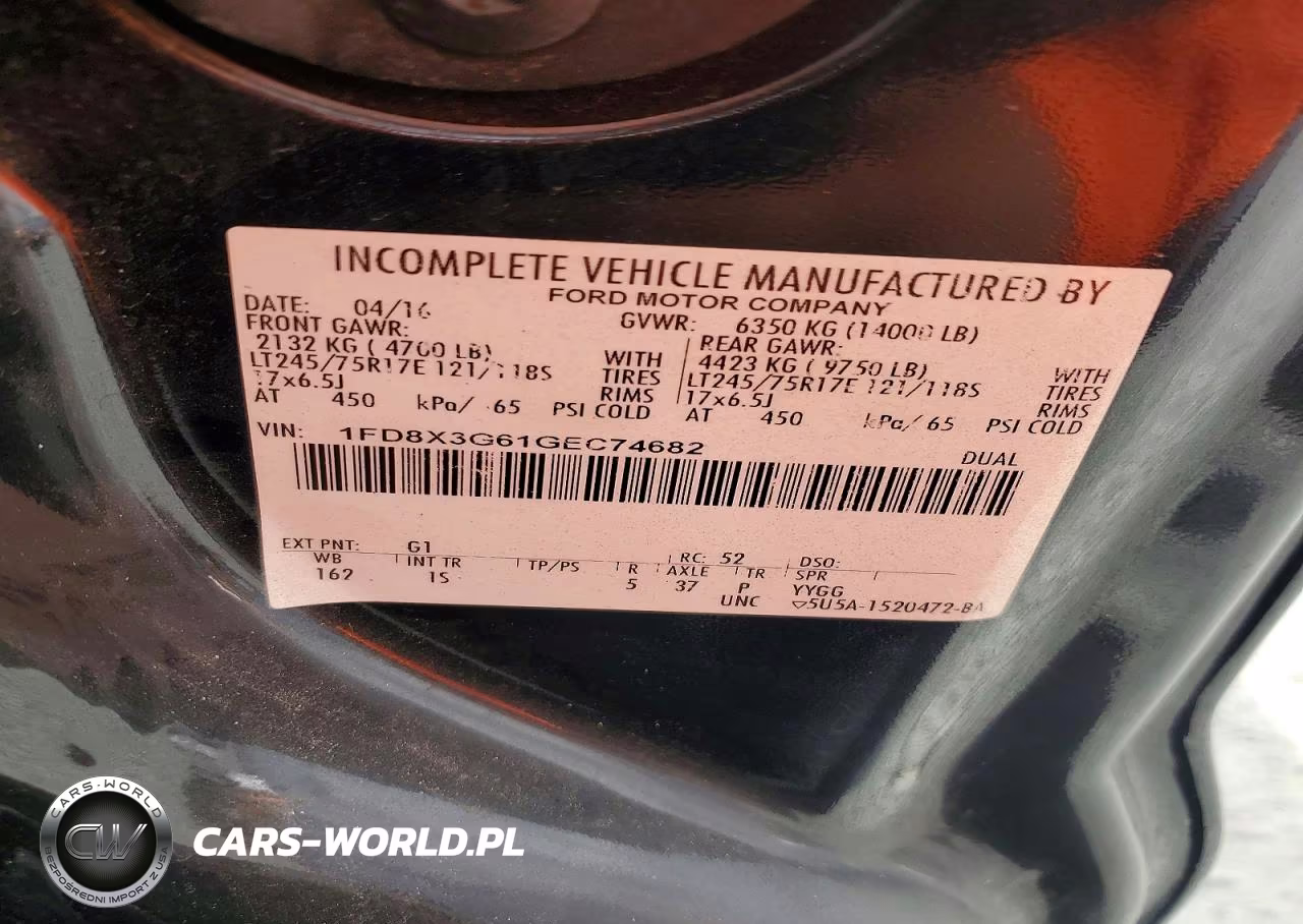 2016 Ford F350 Super Duty VIN:1FD8X3G61GEC74682 - 12