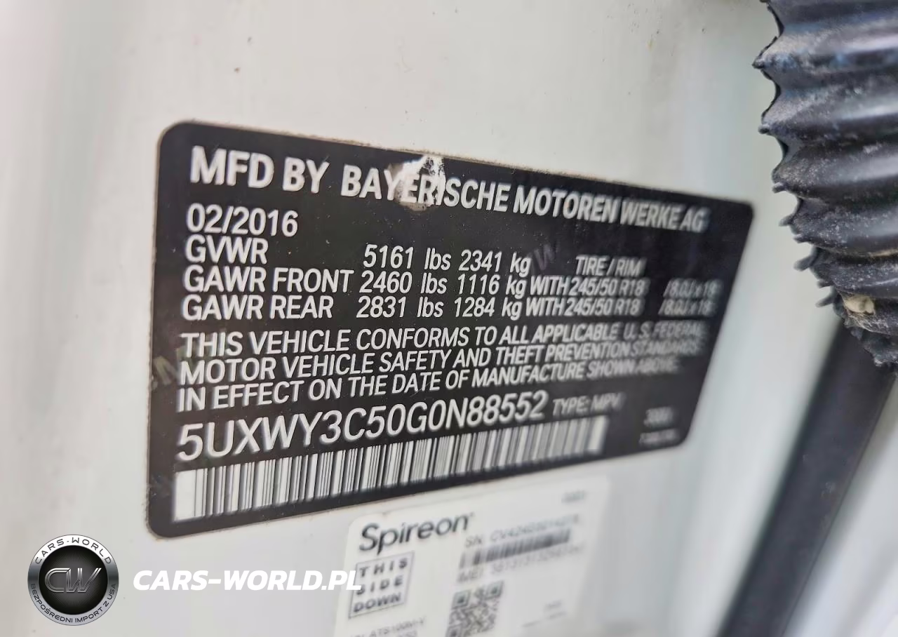 2016 BMW X3 xDrive28D VIN:5UXWY3C50G0N88552 - 13