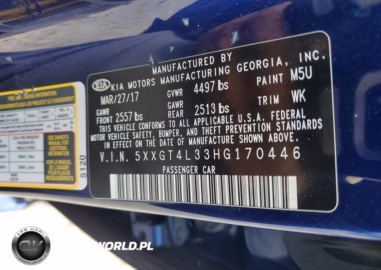 2017 Kia Optima Lx VIN:5XXGT4L33HG170446 - 12