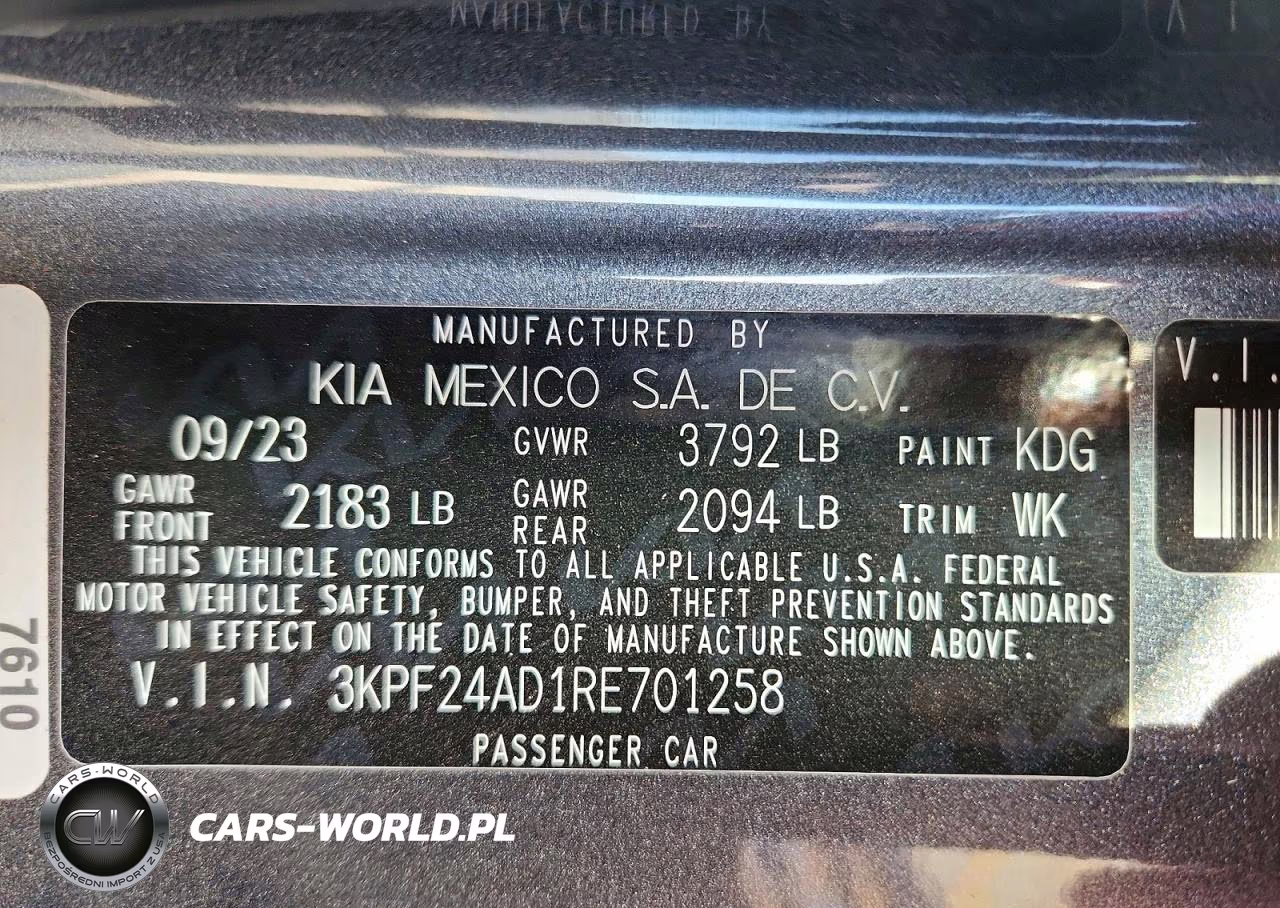 2024 Kia Forte Lxs VIN:3KPF24AD1RE701258 - 12