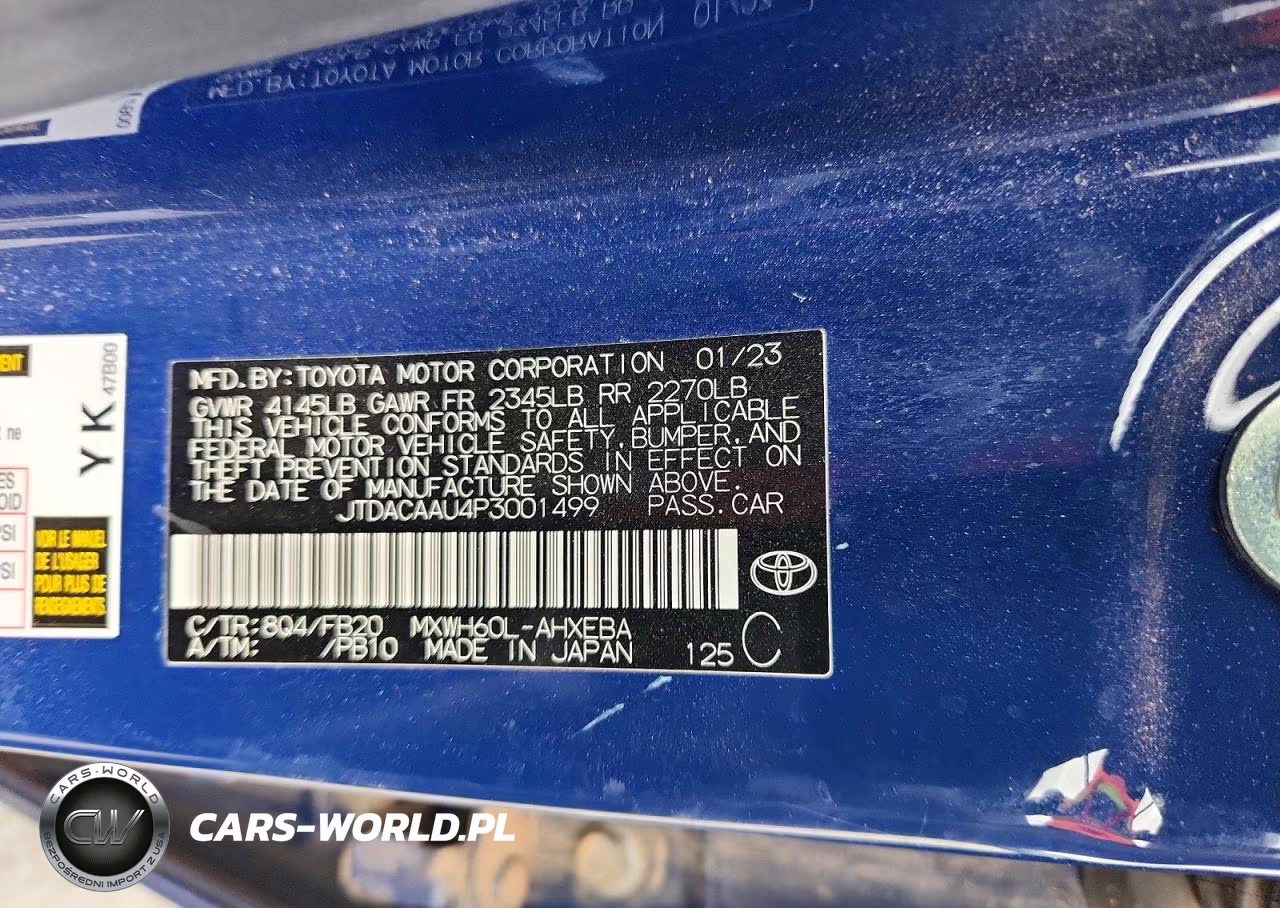 2023 Toyota Prius Le VIN:JTDACAAU4P3001499 - 13