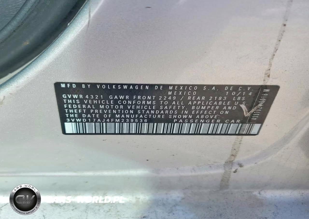 2015 Volkswagen Jetta Se VIN:3VWD17AJ4FM239536 - 12