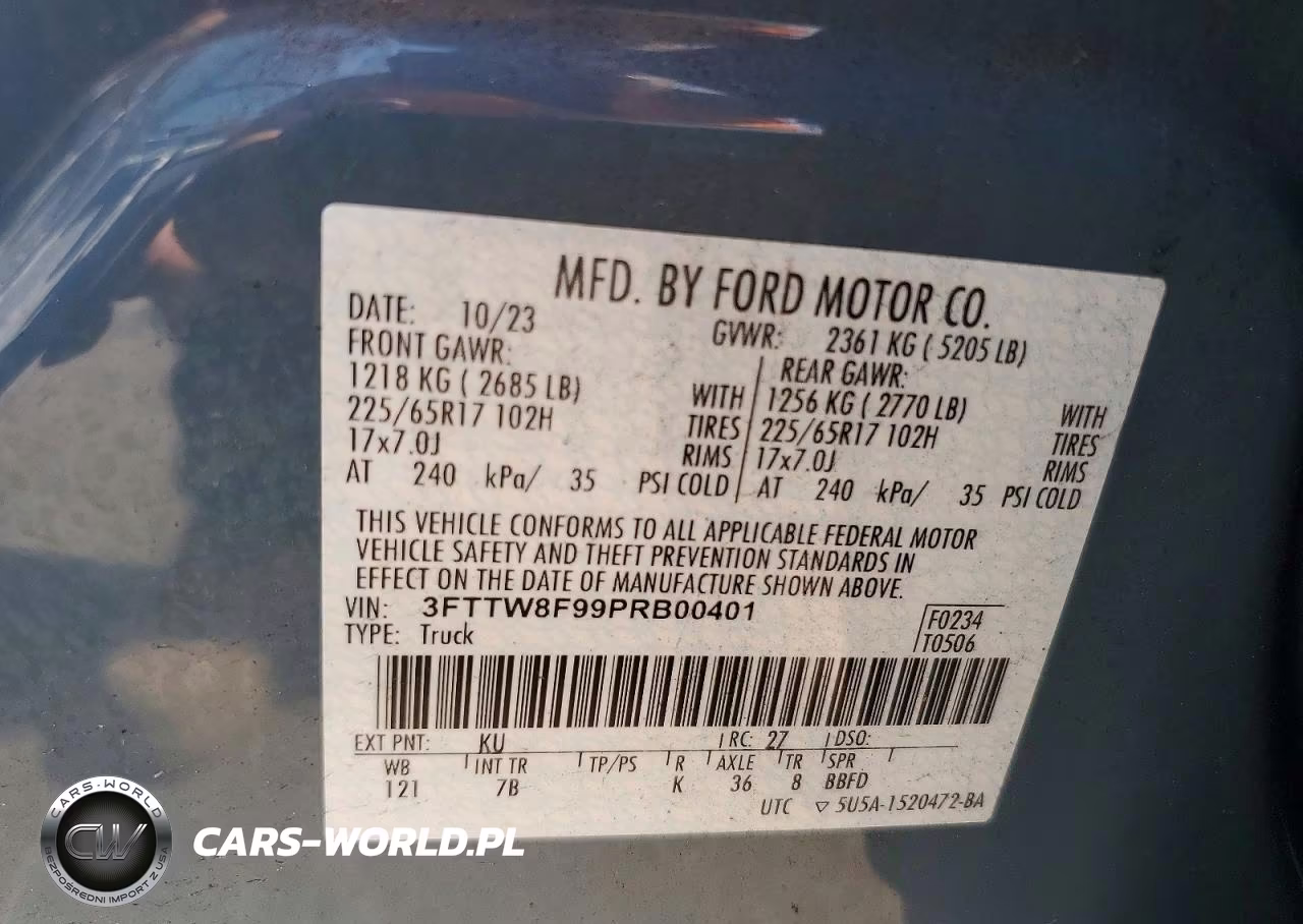 2023 Ford Maverick Xl VIN:3FTTW8F99PRB00401 - 12