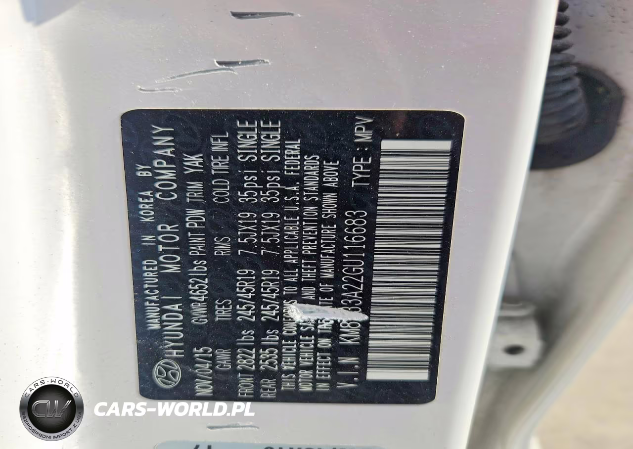 2016 Hyundai Tucson Limited VIN:KM8J33A22GU116683 - 13