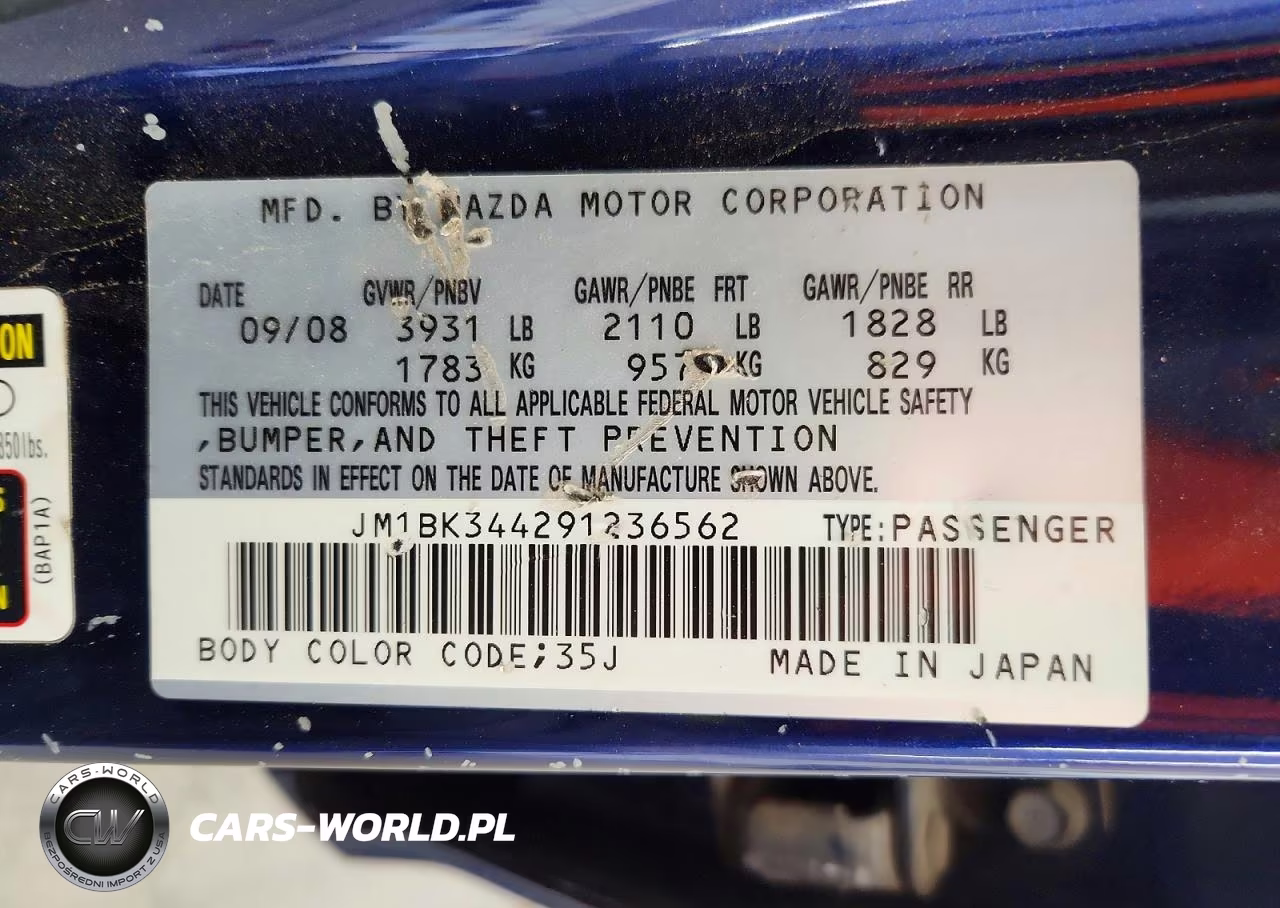 2009 Mazda 3 S VIN:JM1BK344291236562 - 13