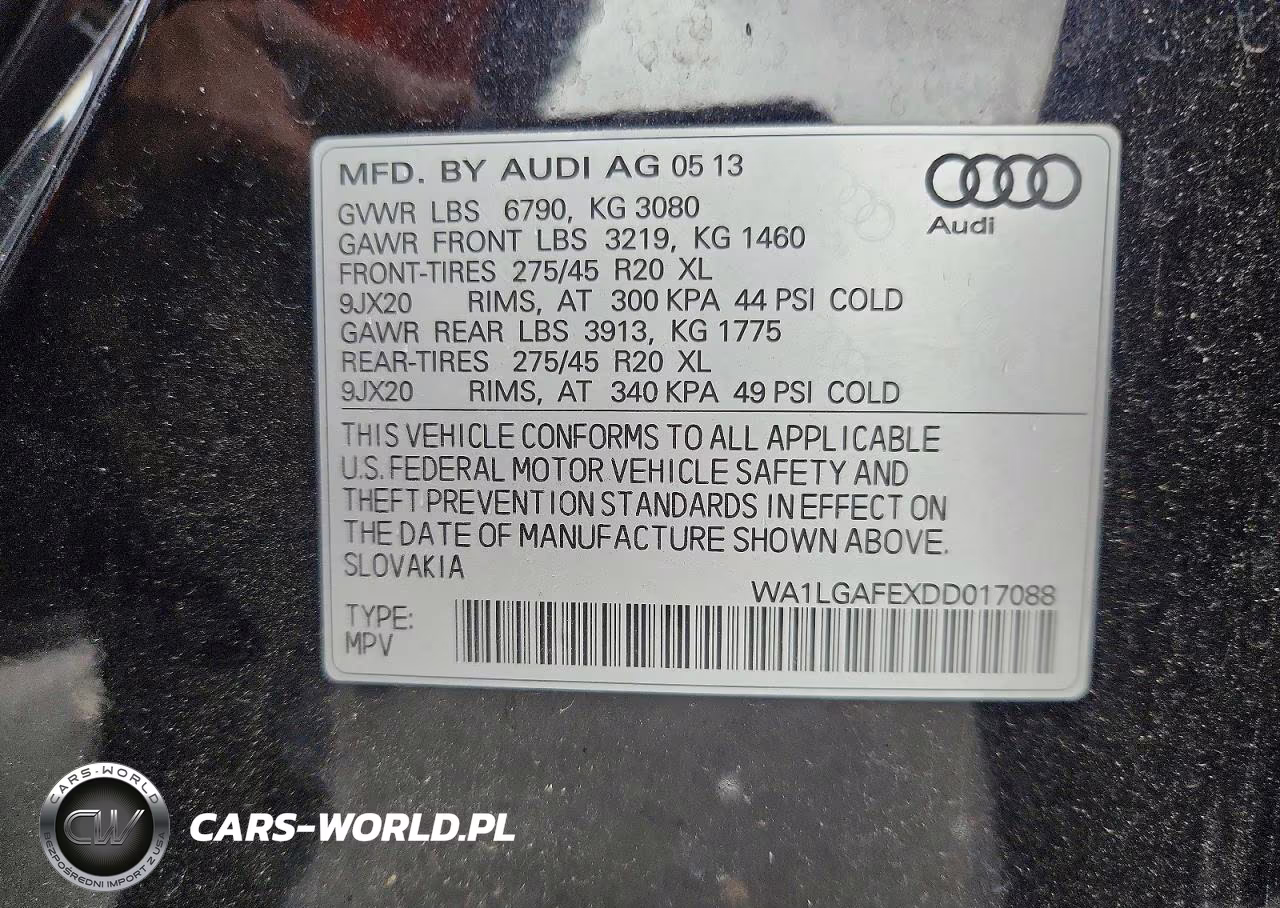 2013 Audi Q7 Premium Plus VIN:WA1LGAFEXDD017088 - 14