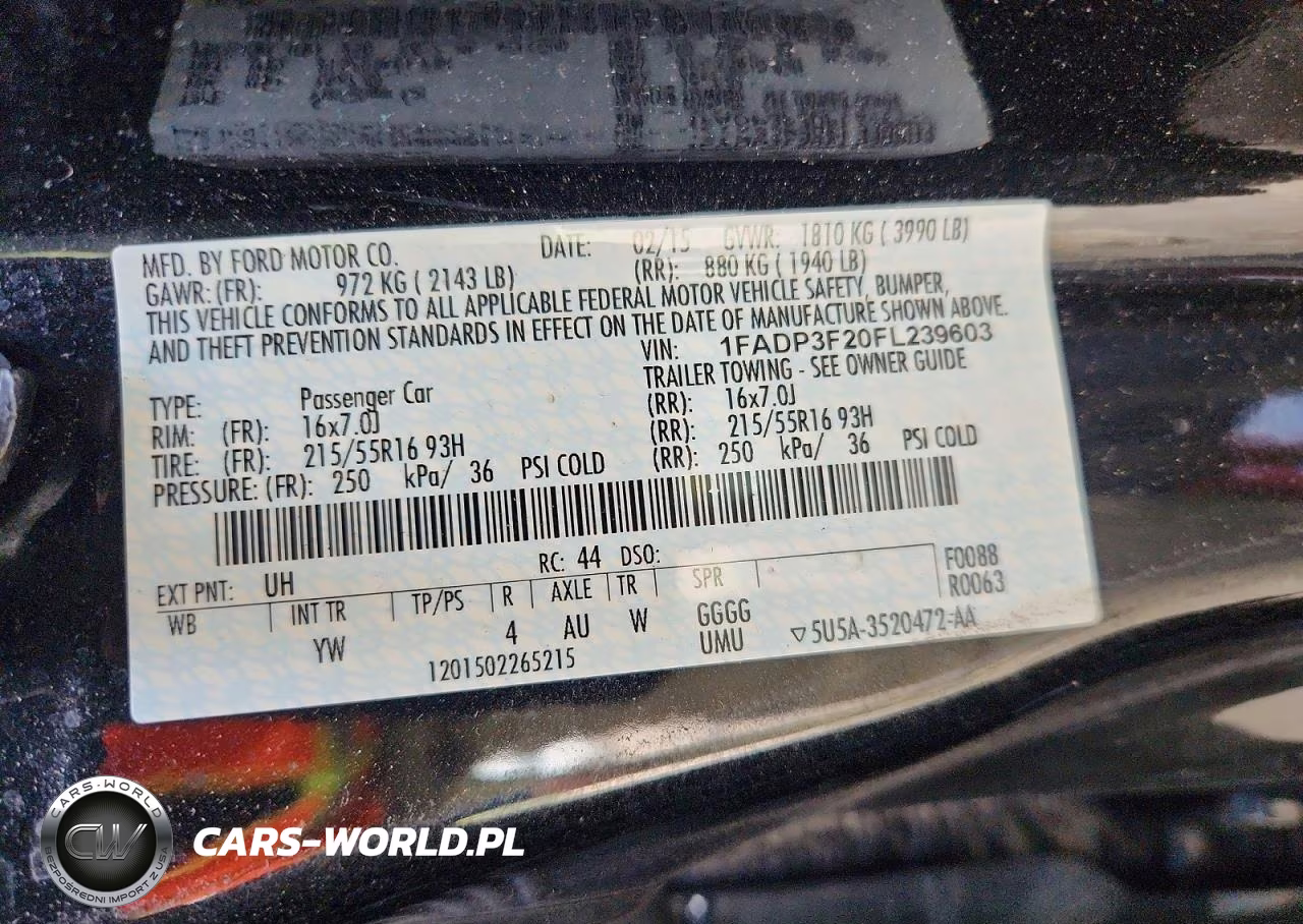 2015 Ford Focus Se VIN:1FADP3F20FL239603 - 12
