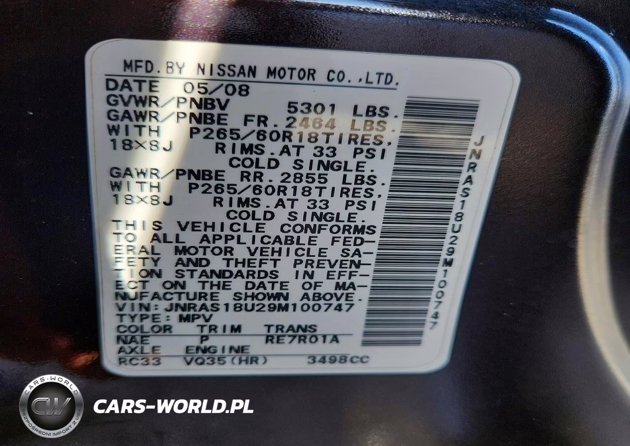 2009 Infiniti Fx35 Base VIN:JNRAS18U29M100747 - 13