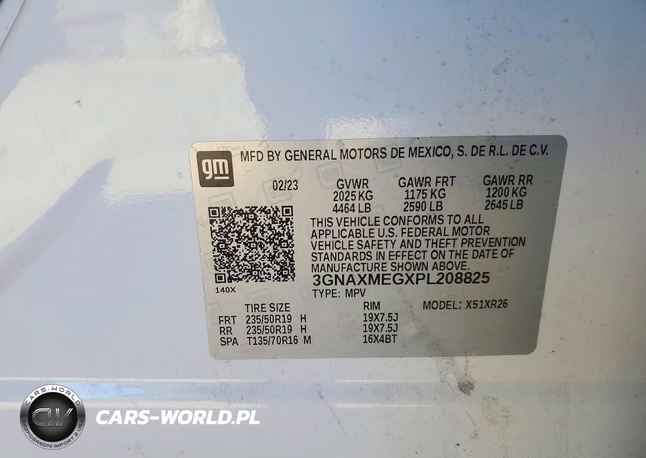 2023 Chevrolet Equinox Rs VIN:3GNAXMEGXPL208825 - 13