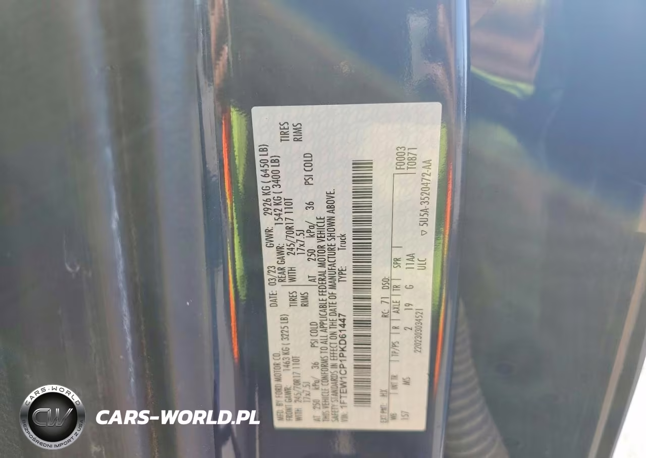 2023 Ford F150 Supercrew VIN:1FTEW1CP1PKD61447 - 12