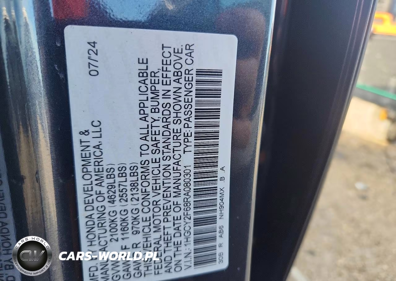 2024 Honda Accord Hybrid Exl VIN:1HGCY2F68RA080301 - 13