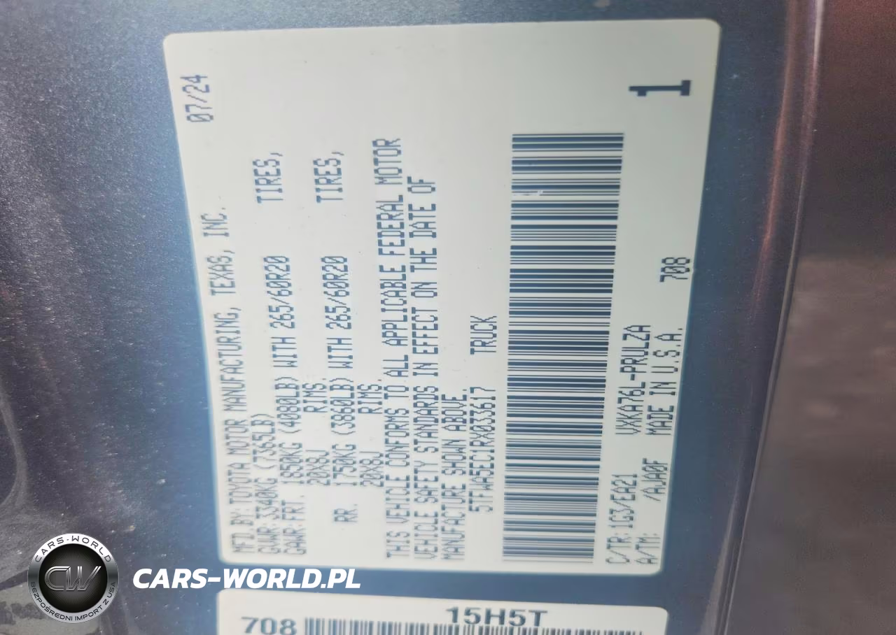 2024 Toyota Tundra Limited VIN:5TFWA5EC1RX033617 - 13