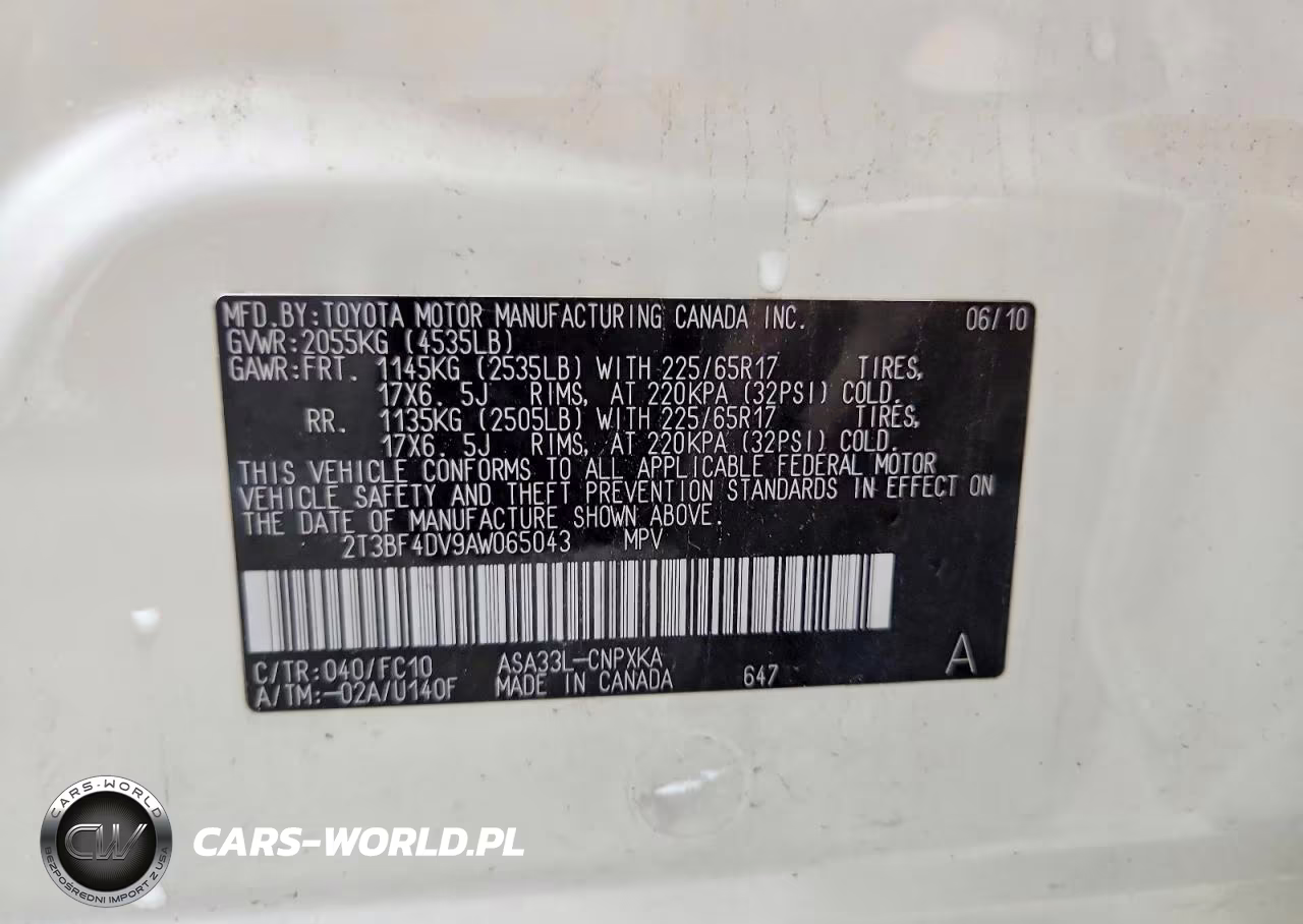 2010 Toyota Rav4 Base VIN:2T3BF4DV9AW065043 - 14