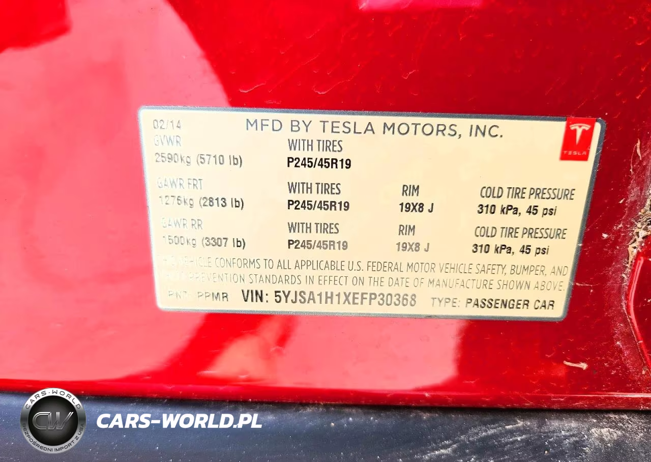 2014 Tesla Model S VIN:5YJSA1H1XEFP30368 - 12