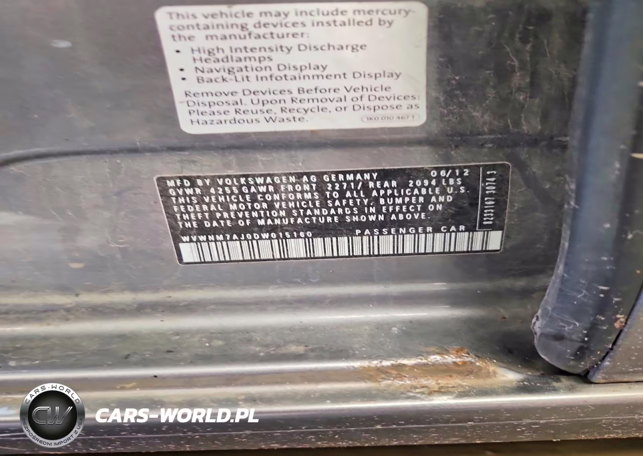 2013 Volkswagen Golf VIN:WVWNM7AJ0DW015160 - 14