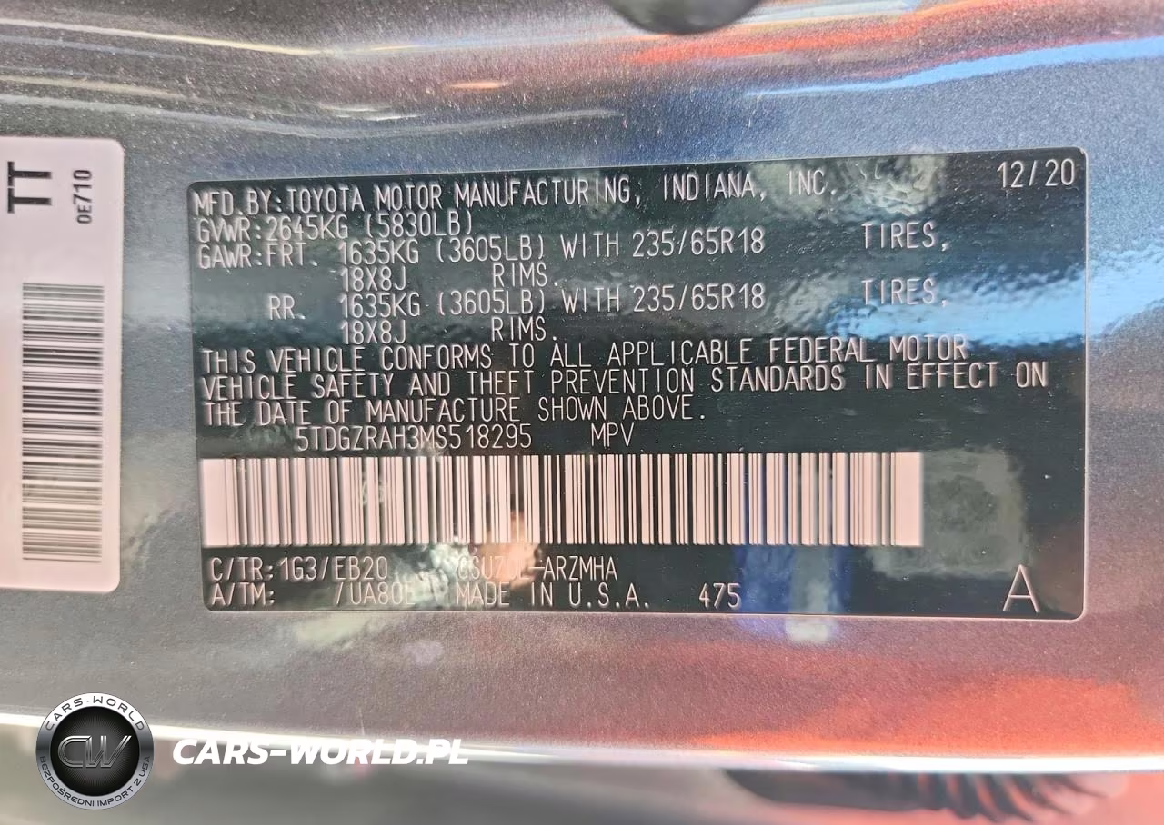 2021 Toyota Highlander Xle VIN:5TDGZRAH3MS518295 - 14