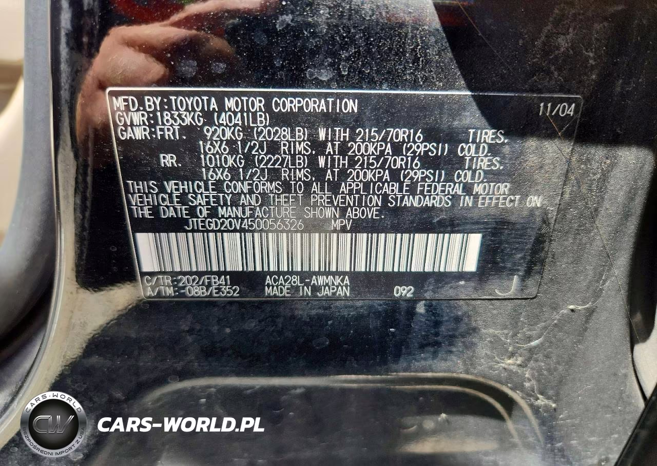 2005 Toyota Rav4 Base VIN:JTEGD20V450056326 - 13