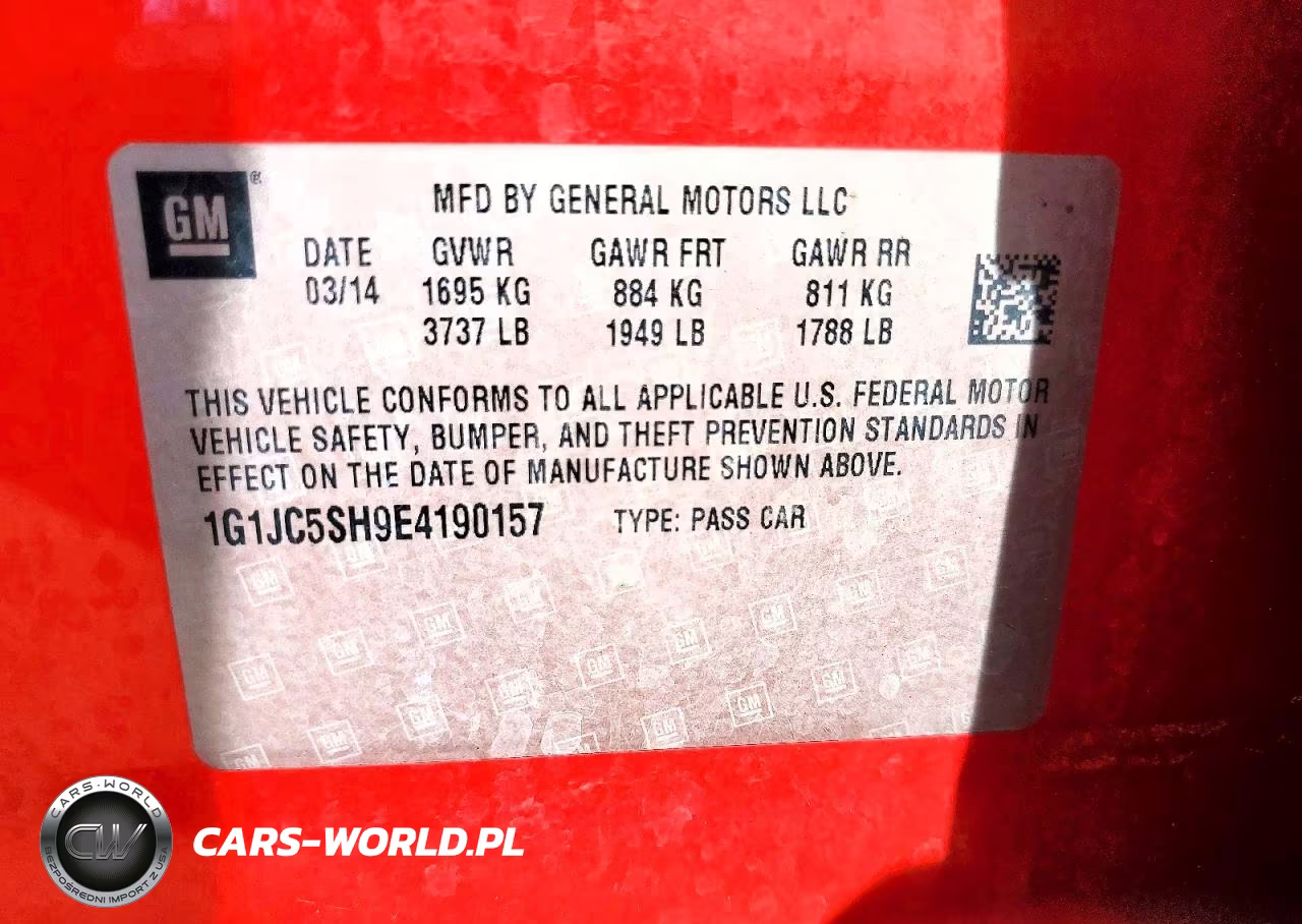 2014 Chevrolet Sonic Lt VIN:1G1JC5SH9E4190157 - 12