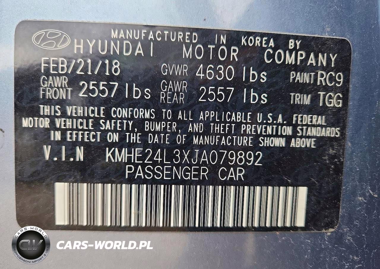 2018 Hyundai Sonata Hybrid Se VIN:KMHE24L3XJA079892 - 13