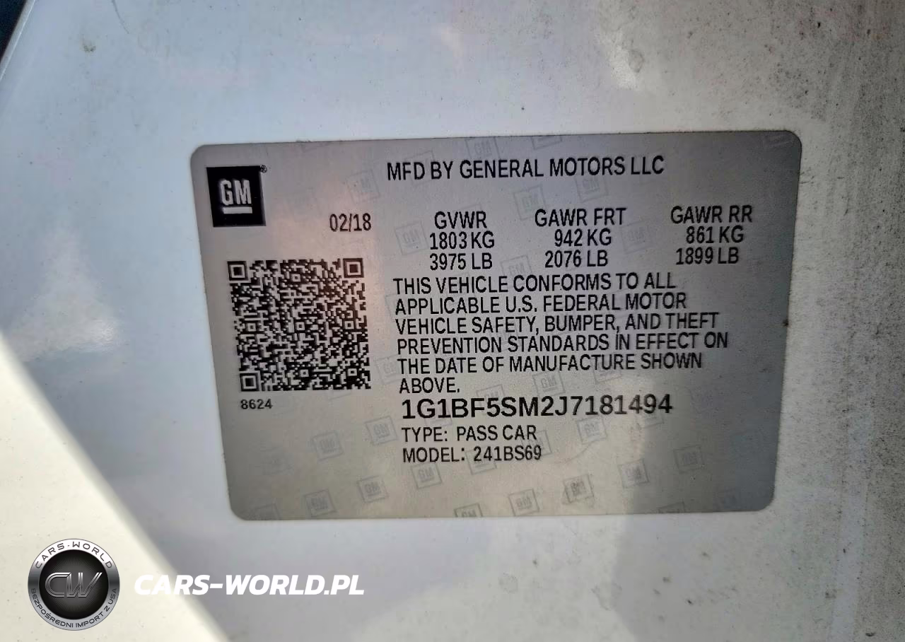 2018 Chevrolet Cruze Premier VIN:1G1BF5SM2J7181494 - 12