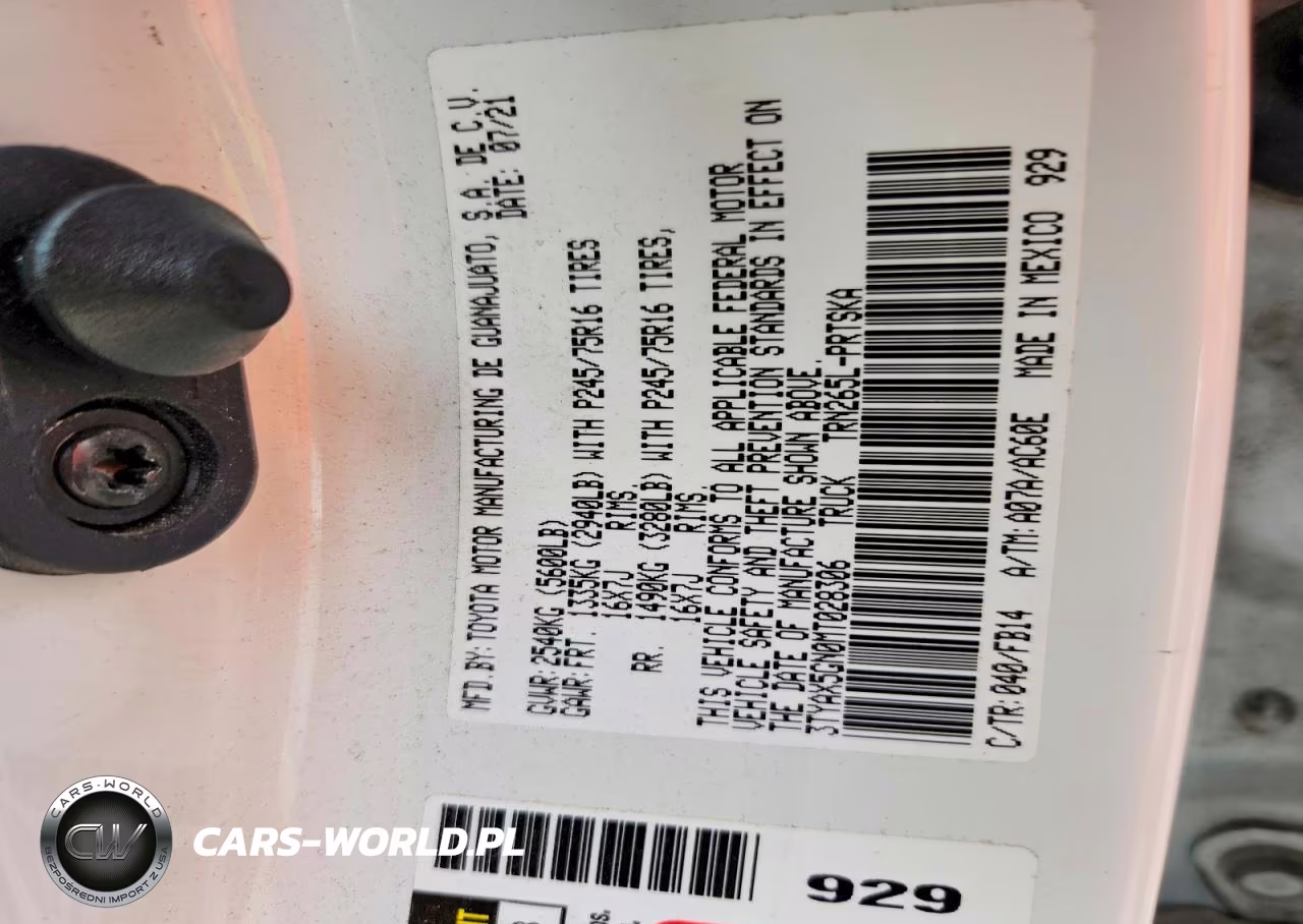 2021 Toyota Tacoma Sr VIN:3TYAX5GN0MT028306 - 12