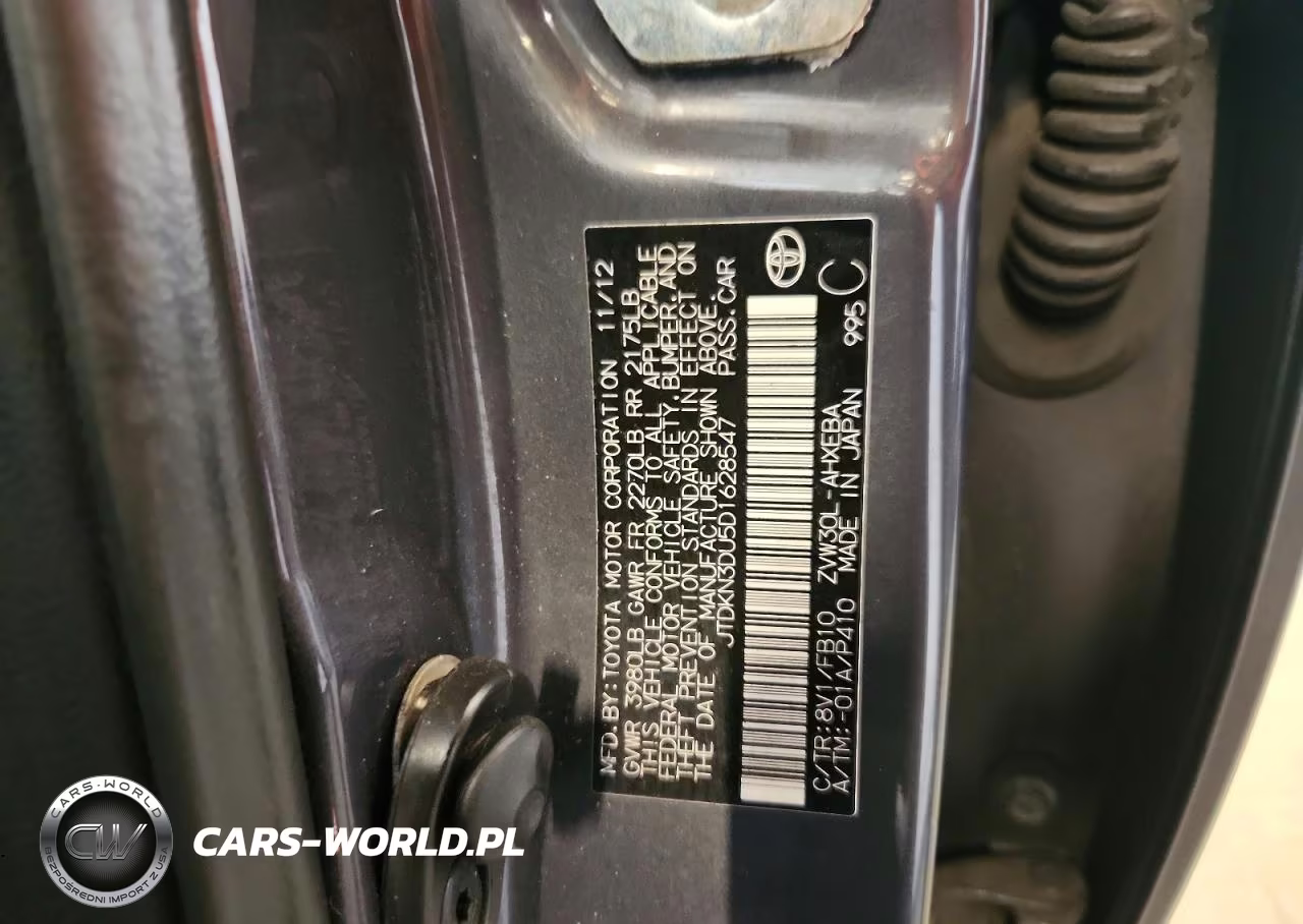 2013 Toyota Prius Two VIN:JTDKN3DU5D1628547 - 12