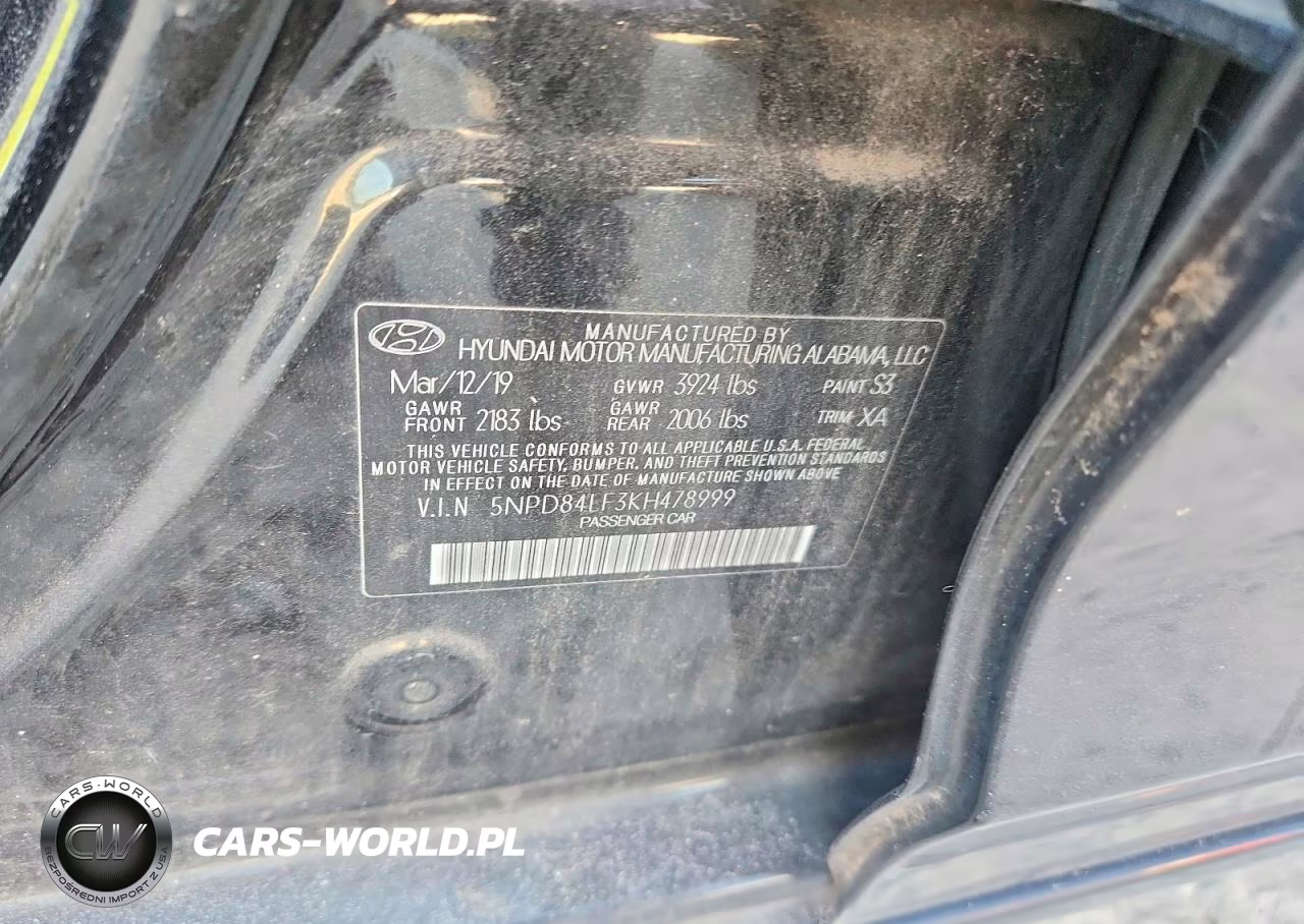 2019 Hyundai Elantra Se VIN:5NPD84LF3KH478999 - 12