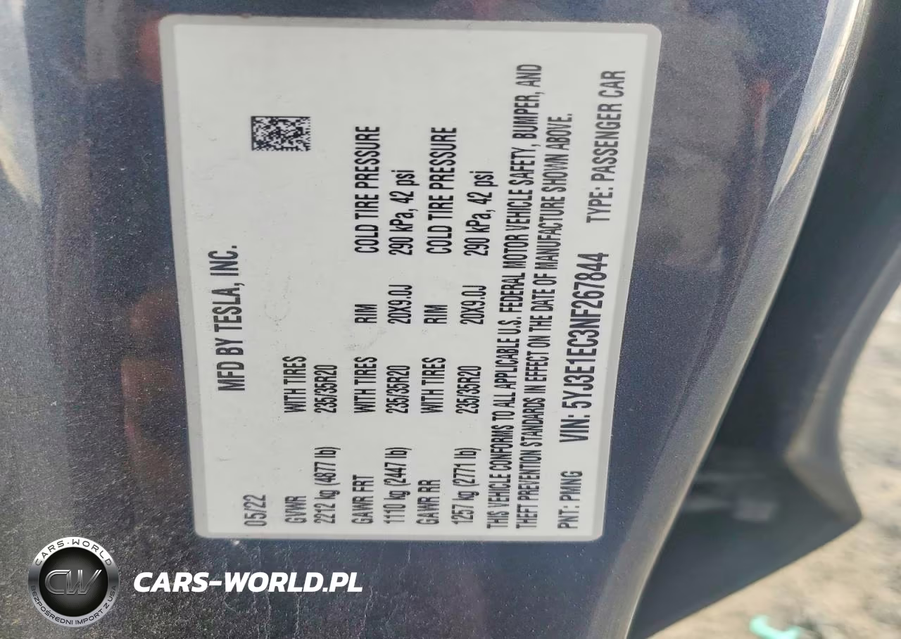 2022 Tesla Model 3 VIN:5YJ3E1EC3NF267844 - 13