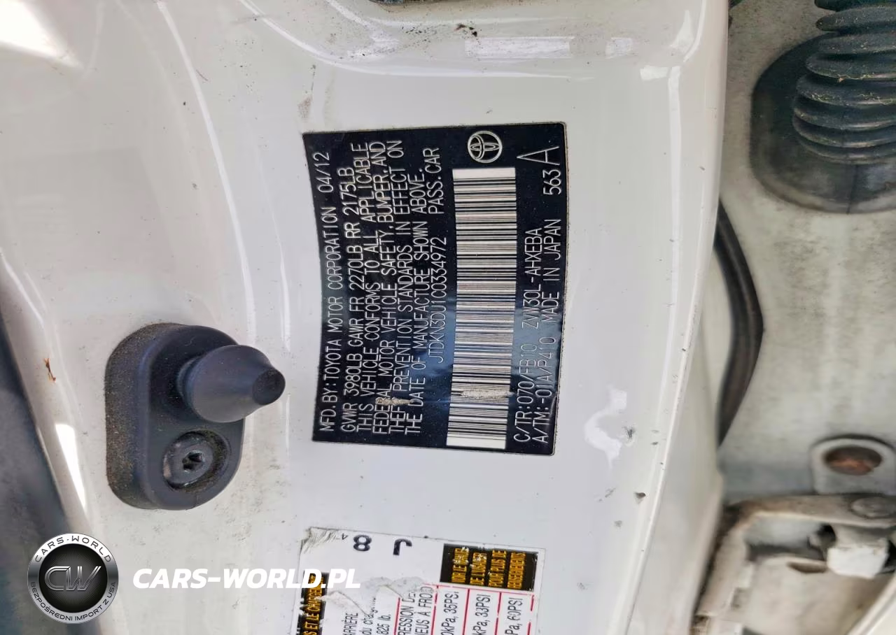 2012 Toyota Prius Three VIN:JTDKN3DU1C0334972 - 12