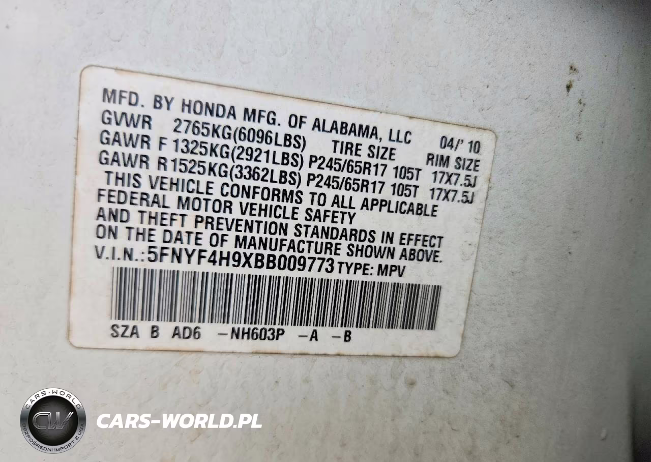 2011 Honda Pilot Touring VIN:5FNYF4H9XBB009773 - 13
