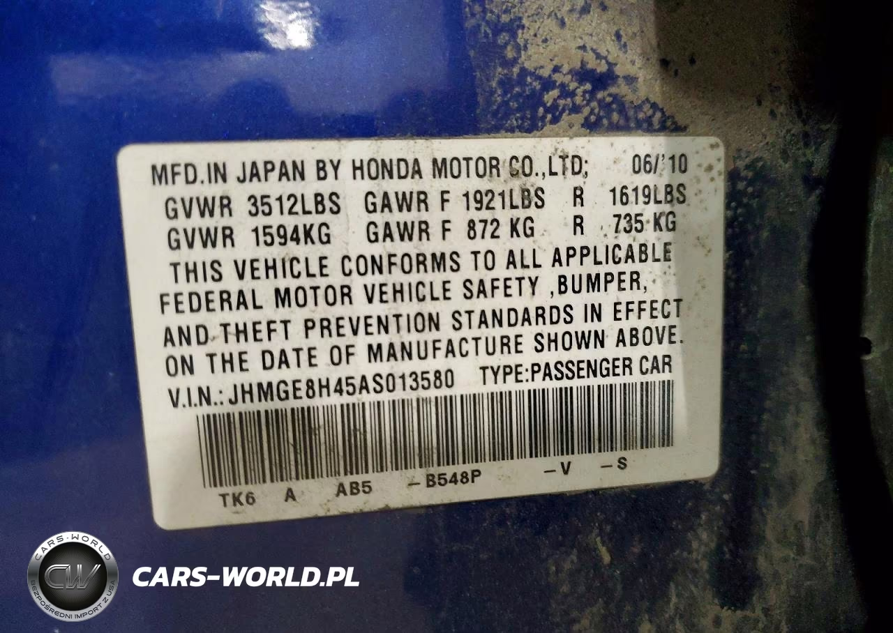 2010 Honda Fit Sport VIN:JHMGE8H45AS013580 - 13