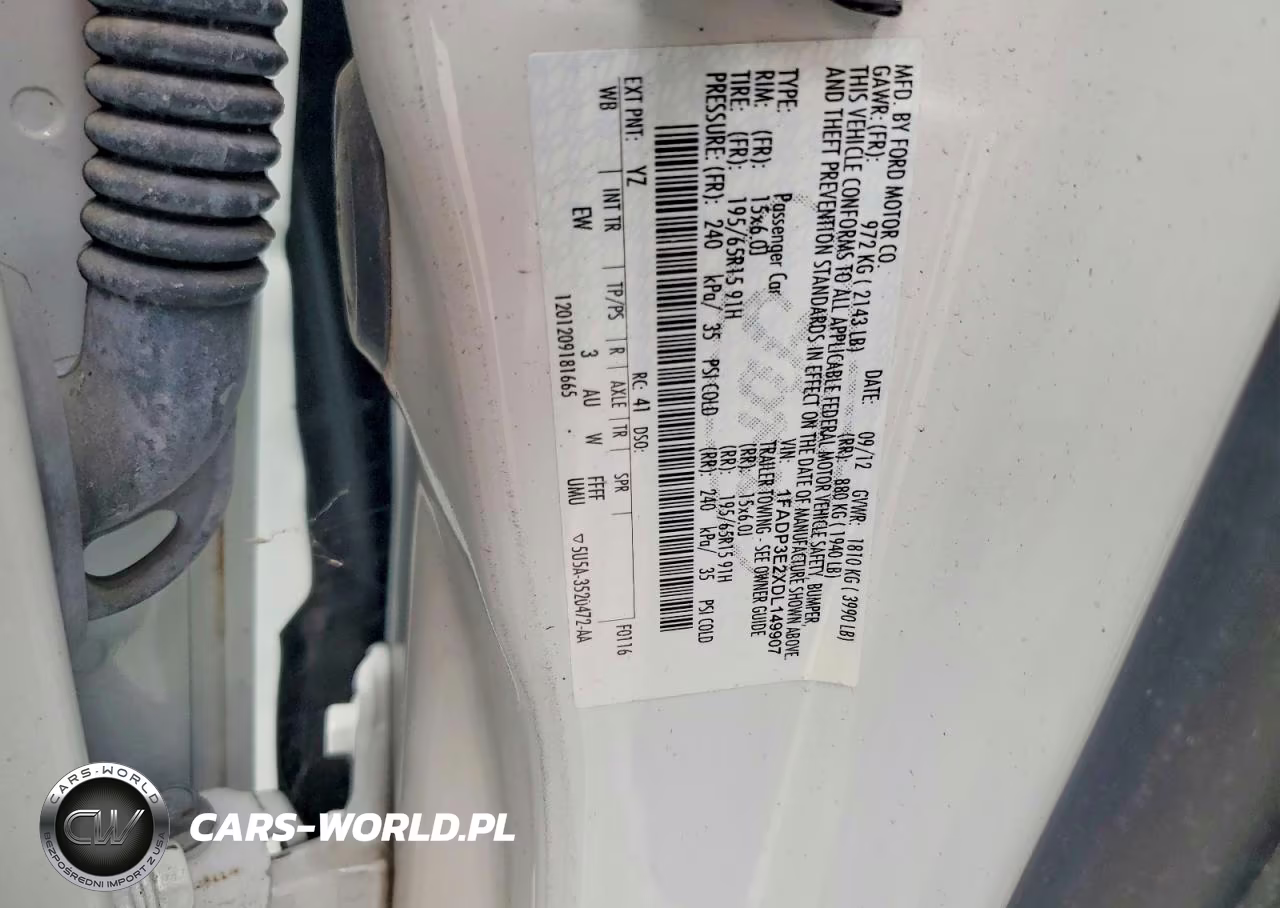 2013 Ford Focus S VIN:1FADP3E2XDL149907 - 12